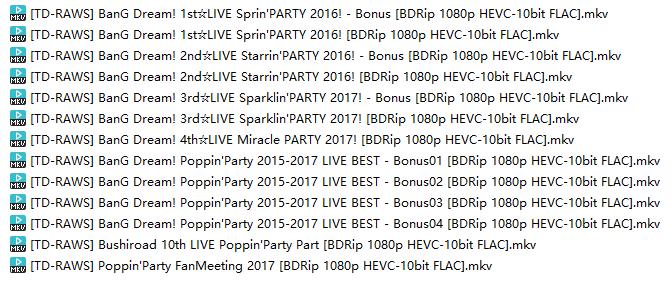 BanG Dream! Poppin’Party 2015-2017 LIVE BEST [BDRip 1080p HEVC-10bit FLAC]