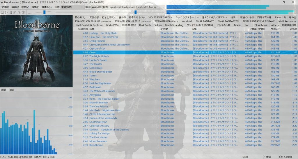 [Hi-Res] 血源诅咒 Bloodborne 本体+DLC OST 96kHz/24bit FLAC