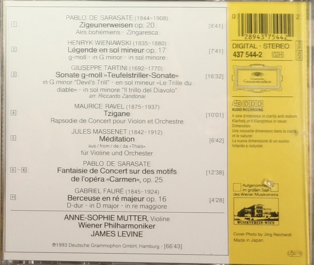 [Hi-res]穆特（卡门幻想曲）Anne-Sophie Mutter – Carmen-Fantasie