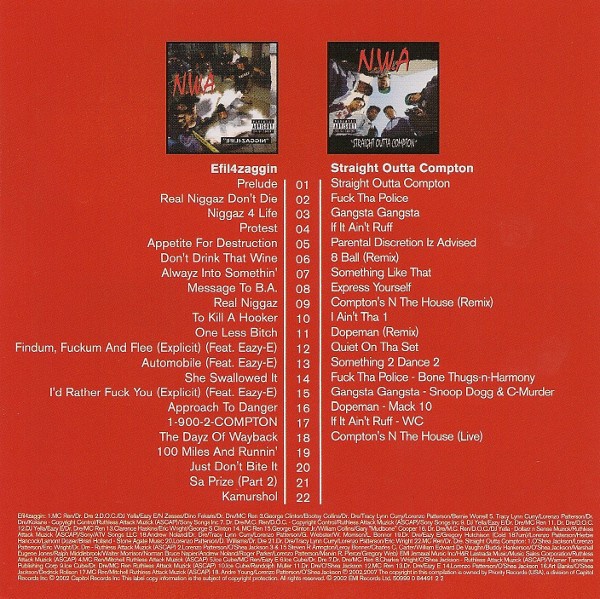 [HypnoSwirl原抓] (Gangsta Rap / Hip Hop) N.W.A. / Efil4zaggin / Straight Outta Compton/2007欧版/FLAC/BD