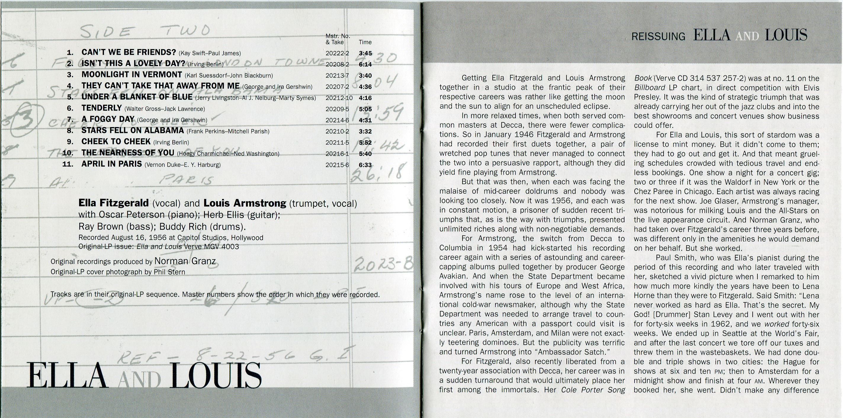 【Ella Fitzgerald&amp;Louis Armstrong】Ella and Louis （Jazz SACD）
