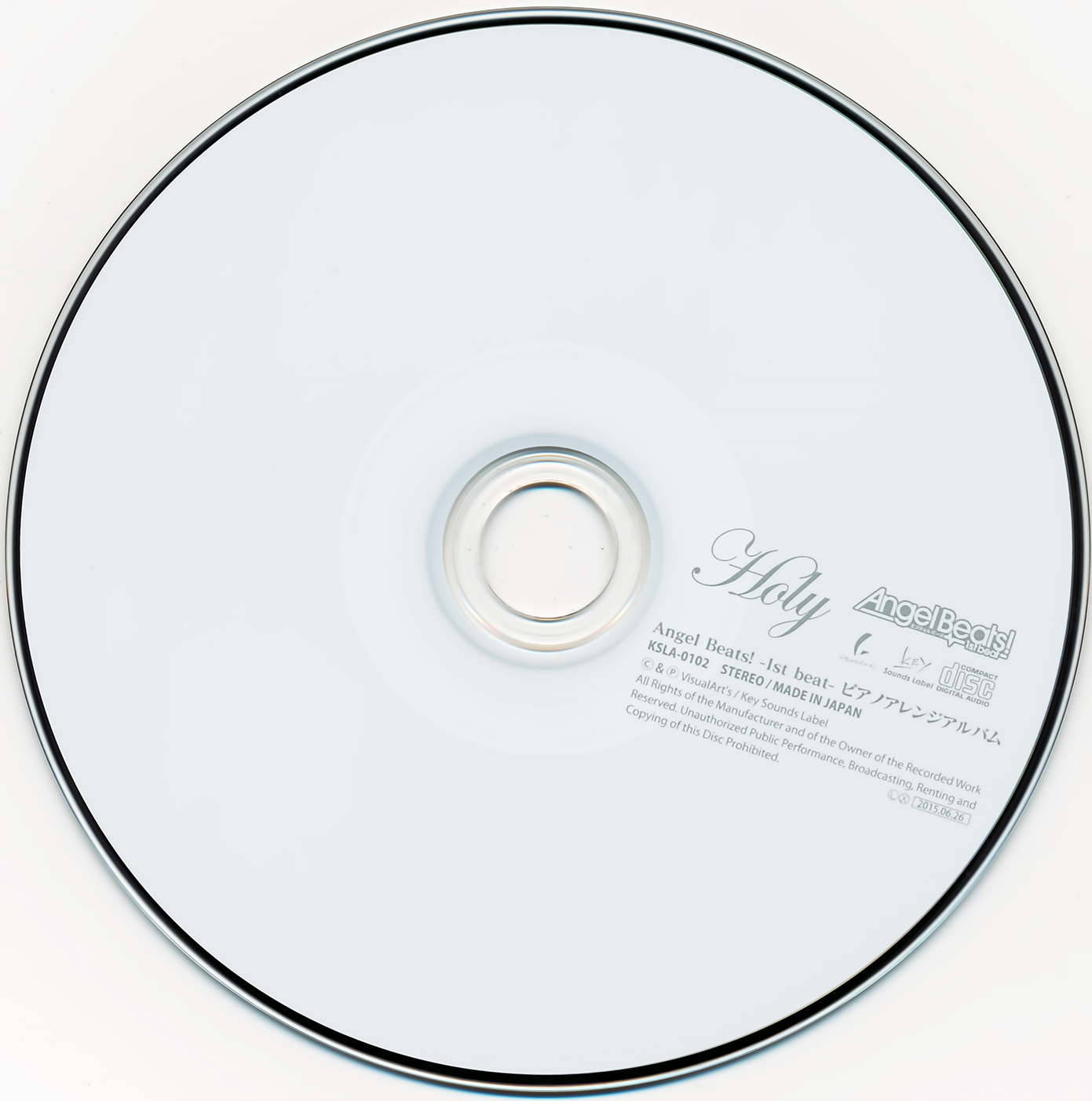 [KSLA-0102] Angel Beats! -1st beat- Piano Arrange Album 'Holy'